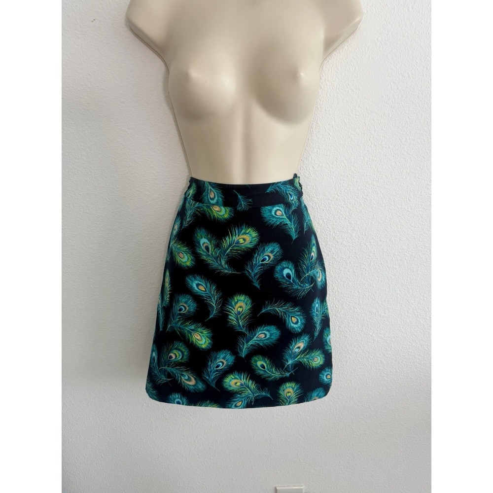 EP Pro Golf Skort Womens 8 Navy Peacock Feather A-Line Tennis Pickleball Skirt